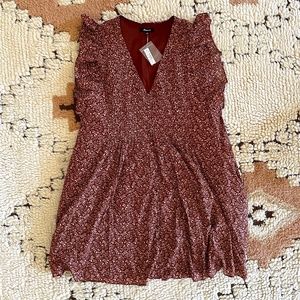 MADEWELL Pintuck Mini Dress in Florentine Floral, XL (NWT)